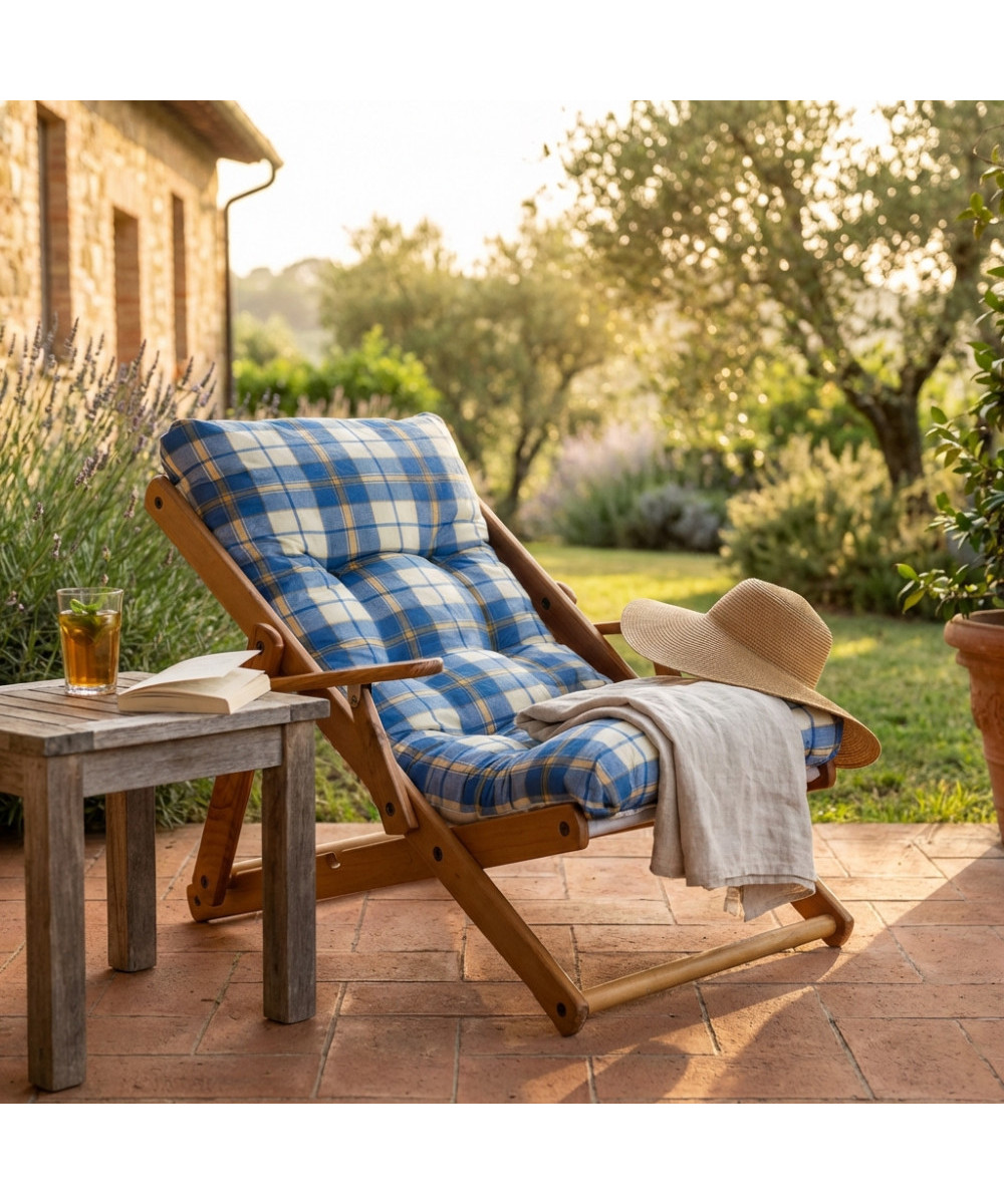 POLTRONA 3 POSIZIONI RELAX MIELE C/CUSCINO
