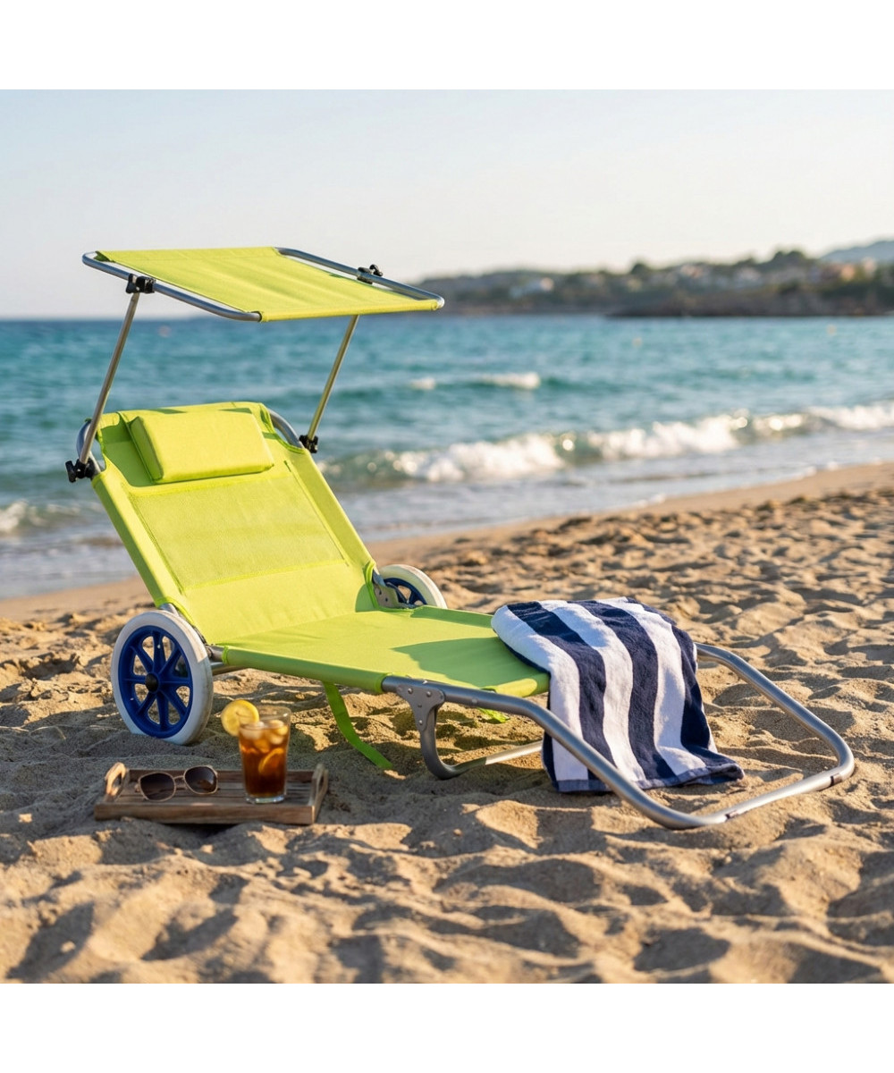SPIAGGINA CARRELLO PIEGHEVOLE STEEL C/TETTO