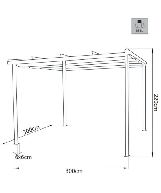 GAZEBO LEPANTO 3 X 3
