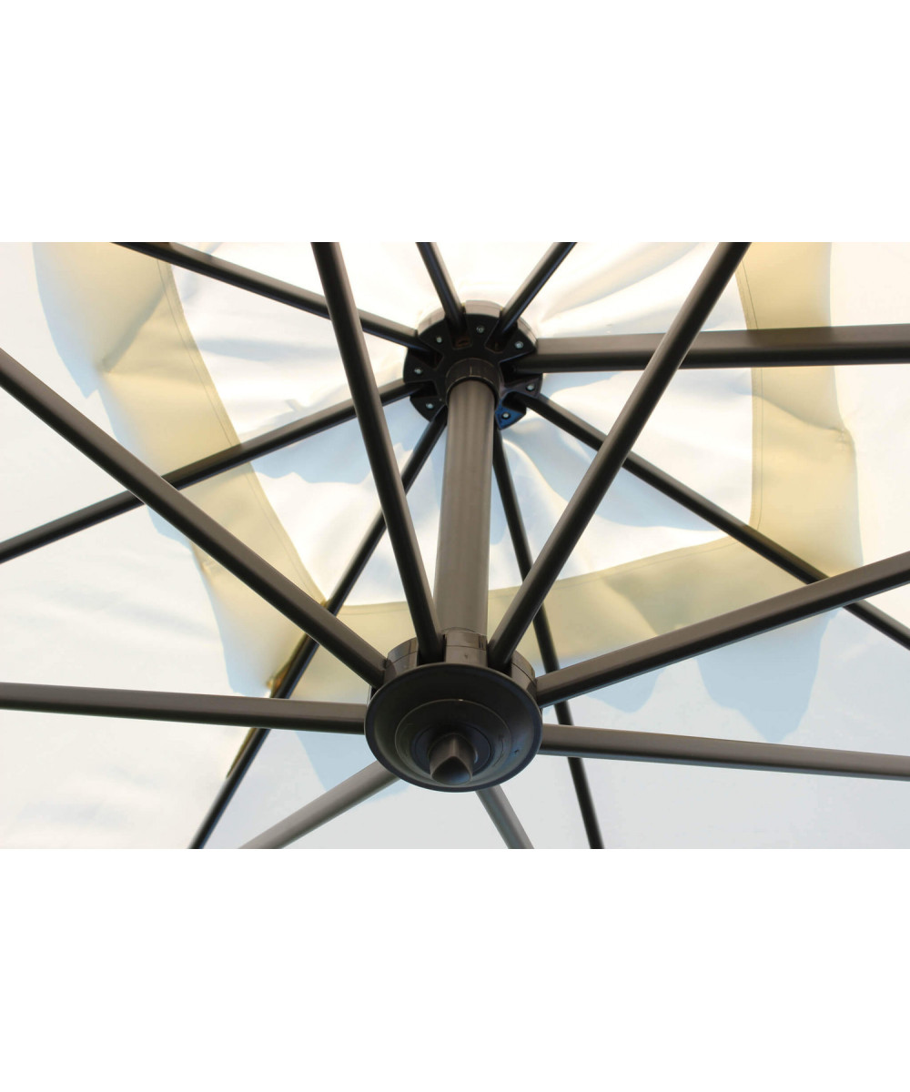 OMBRELLONE NEWTON NERO P/L 3 X 3 TELO ECRU