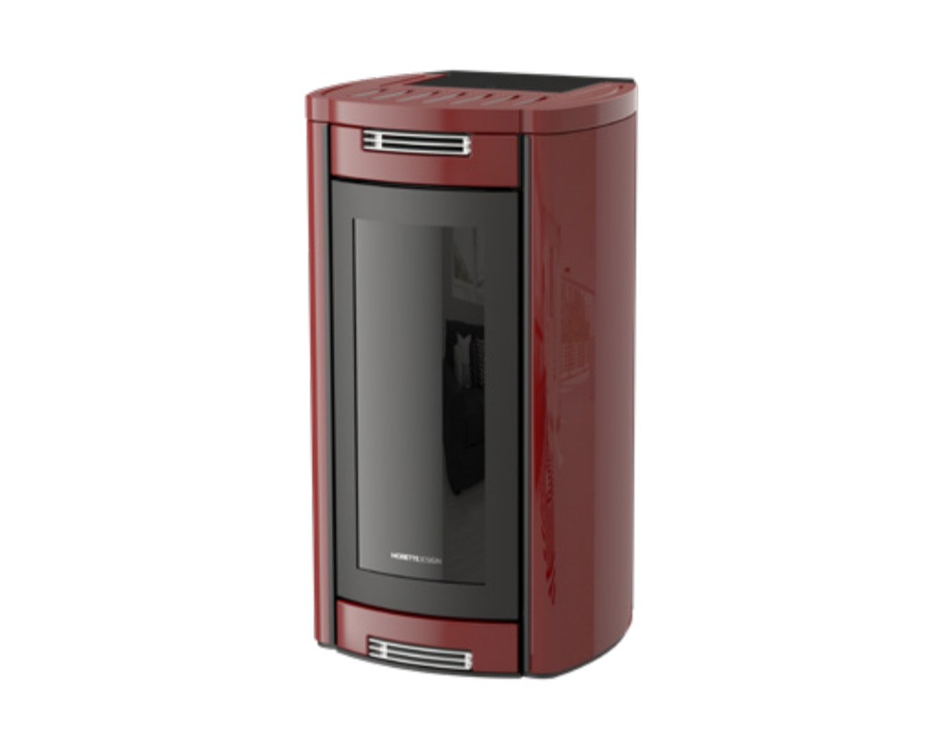 Stufa a pellet Moretti Design Aladino Glass 13 KW con 4 stelle ambientali