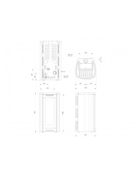 Stufa a pellet Moretti Design Aladino Glass 13 KW con 4 stelle ambientali