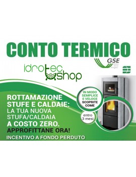 Stufa a pellet Moretti Design Aladino Glass 13 KW con 4 stelle ambientali