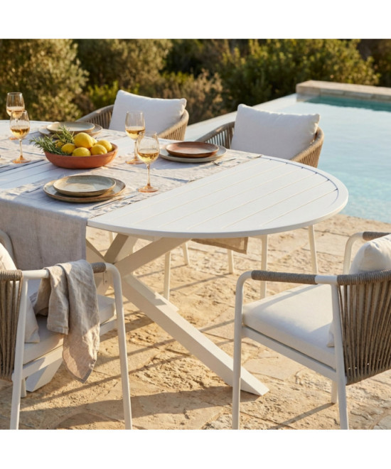 TAVOLO ROTONDO CAMELOT ALLUNGABILE 150/200 X 150