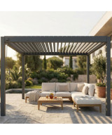 PERGOLA BIOCLIMATICA 3 X 3 CON DOPPIA LAMELLA