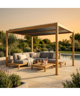 PERGOLA BIOCLIMATICA 3 X 4 EFFETTO LEGNO