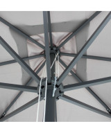 OMBRELLONE BRIAN P/C NERO 3 X 3 TELO GRIGIO