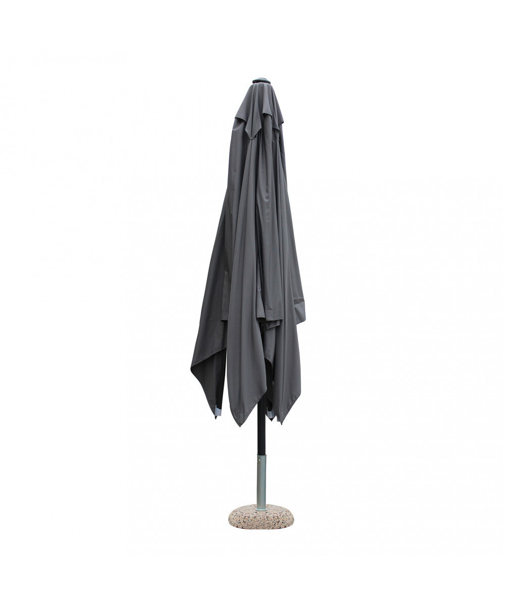 OMBRELLONE BRIAN P/C NERO 3 X 3 TELO GRIGIO