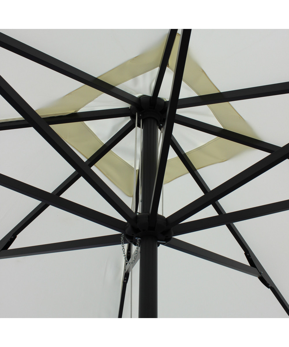 OMBRELLONE BRIAN P/C NERO 3 X 3 TELO BEIGE