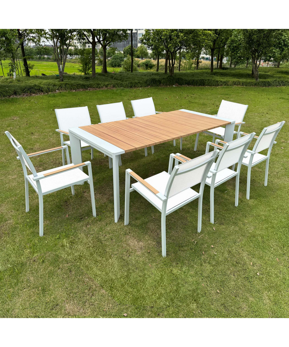 TAVOLO BROOKLYN 200/250 X 100 EFFETTO LEGNO