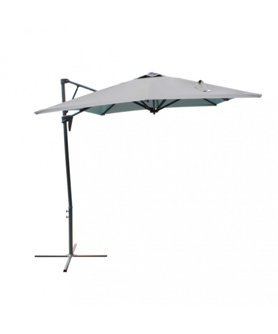 OMBRELLONE ALTAIR NERO P/L 2 X 3 TELO GRIGIO CHIARO