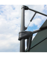 OMBRELLONE ALTAIR NERO P/L 2 X 3 TELO GRIGIO CHIARO