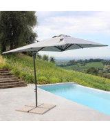 OMBRELLONE ALTAIR NERO P/L 2 X 3 TELO GRIGIO CHIARO