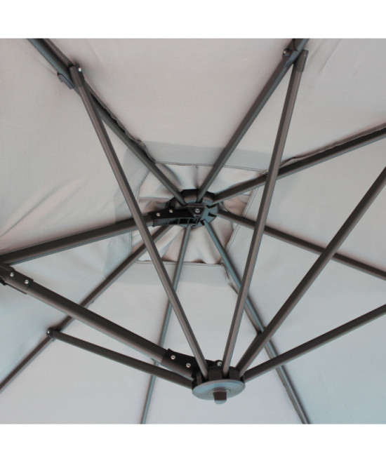 OMBRELLONE ALTAIR NERO P/L 2 X 3 TELO GRIGIO CHIARO