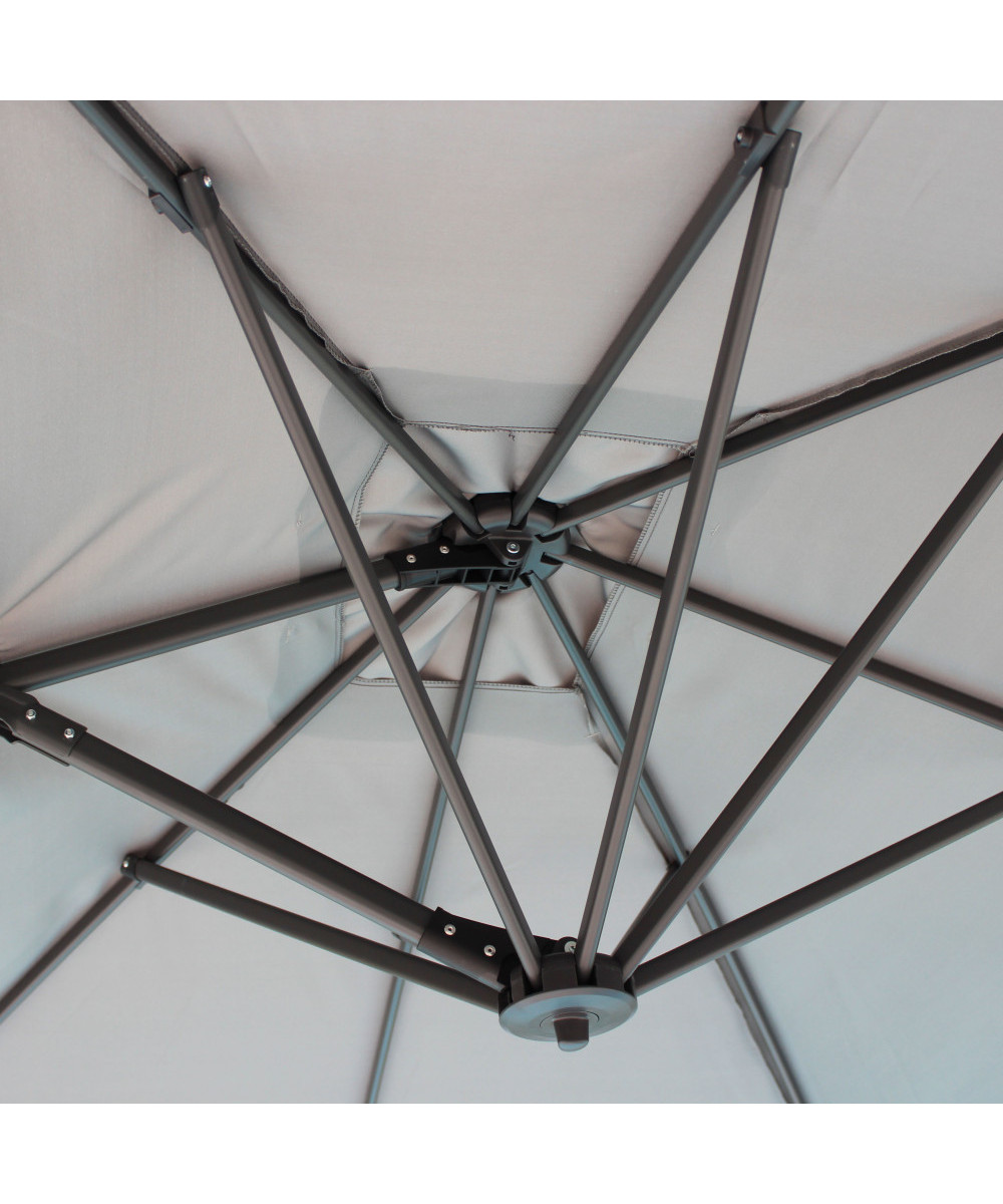 OMBRELLONE ALTAIR NERO P/L 2 X 3 TELO GRIGIO CHIARO