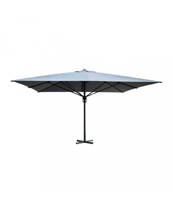 OMBRELLONE DENEB NERO P/C 4 X 4 TELO GRIGIO CHIARO