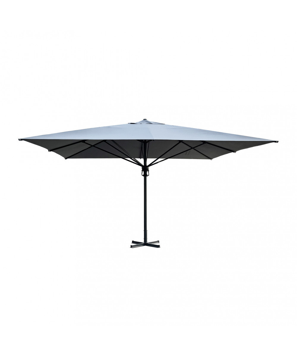 OMBRELLONE DENEB NERO P/C 4 X 4 TELO GRIGIO CHIARO
