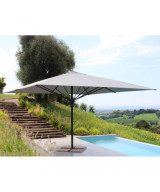 OMBRELLONE DENEB NERO P/C 4 X 4 TELO GRIGIO CHIARO