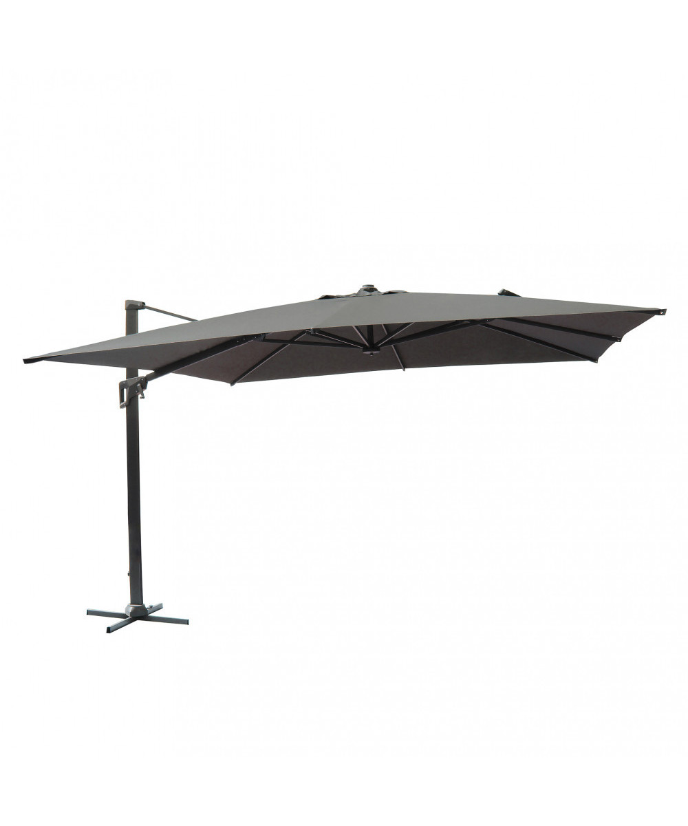 OMBRELLONE ACRUX NERO P/L 4 X 4 TELO GRIGIO