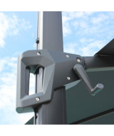 OMBRELLONE ACRUX NERO P/L 4 X 4 TELO GRIGIO