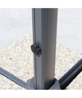 OMBRELLONE ACRUX NERO P/L 4 X 4 TELO GRIGIO