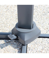 OMBRELLONE ACRUX NERO P/L 4 X 4 TELO GRIGIO