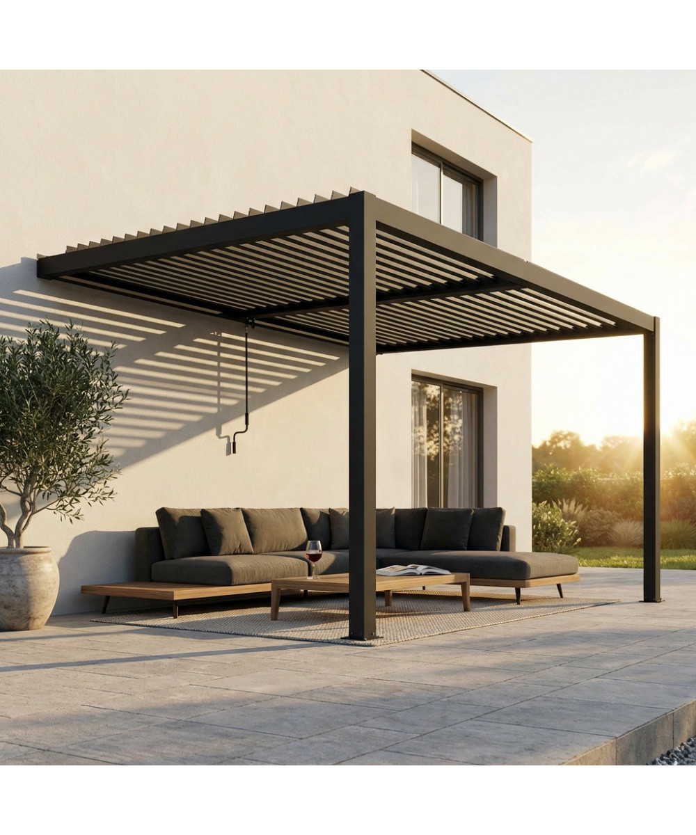 PERGOLA BIOCLIMATICA 4 X 2,5 ADDOSSATA