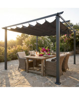 GAZEBO ASTORIA 4 X 4 ANTRACITE  TELO GRIGIO
