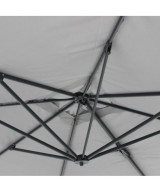 OMBRELLONE GARNET NERO P/L 3 X 3 TELO GRIGIO CHIARO