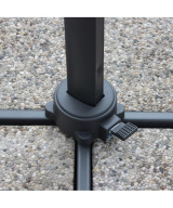 OMBRELLONE GARNET NERO P/L 3 X 3 TELO GRIGIO CHIARO
