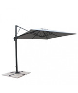 OMBRELLONE GARNET NERO P/L 3 X 3 TELO GRIGIO CHIARO
