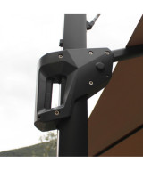 OMBRELLONE GARNET NERO P/L 3 X 3 TELO TAUPE