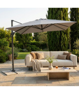 OMBRELLONE GARNET NERO P/L 3 X 4 TELO GRIGIO CHIARO
