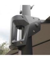 OMBRELLONE GARNET NERO P/L 3 X 4 TELO GRIGIO CHIARO