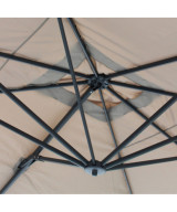 OMBRELLONE GARNET NERO P/L 3 X 4 TELO TAUPE