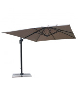 OMBRELLONE GARNET NERO P/L 3 X 4 TELO TAUPE