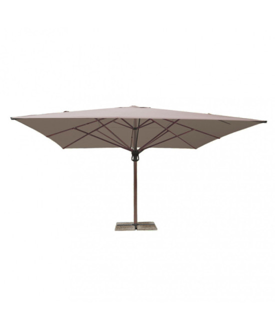 OMBRELLONE ARNEB EFFETTO LEGNO P/C 5 X 5 TELO TAUPE