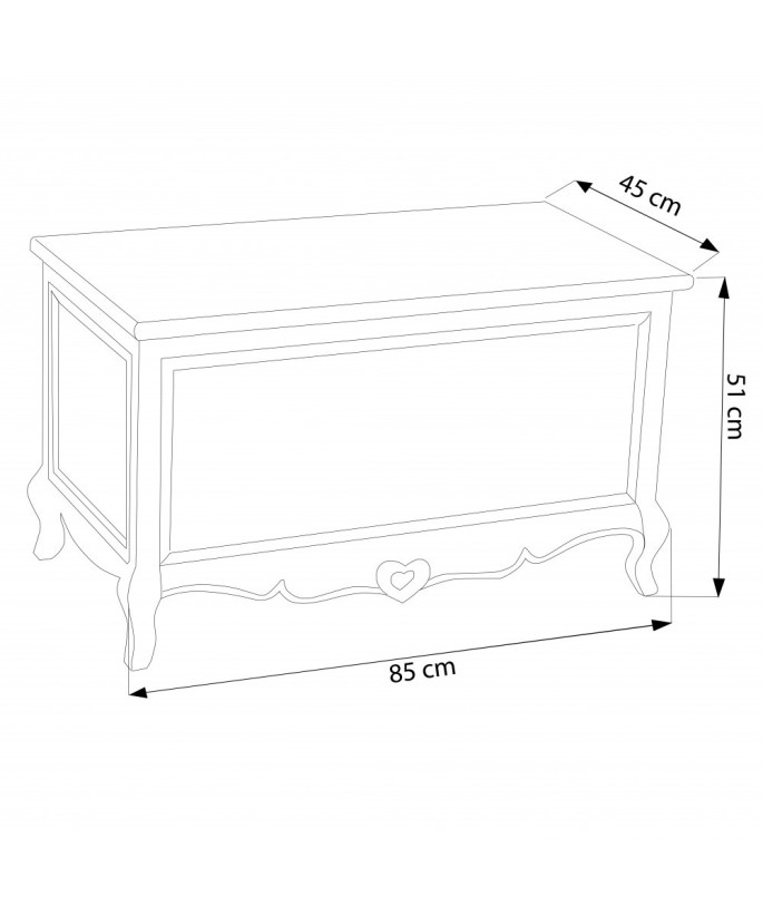 BAULE DI LEGNO CUORE
