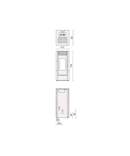 Stufa a pellet Cadel Cristal 11 Kw