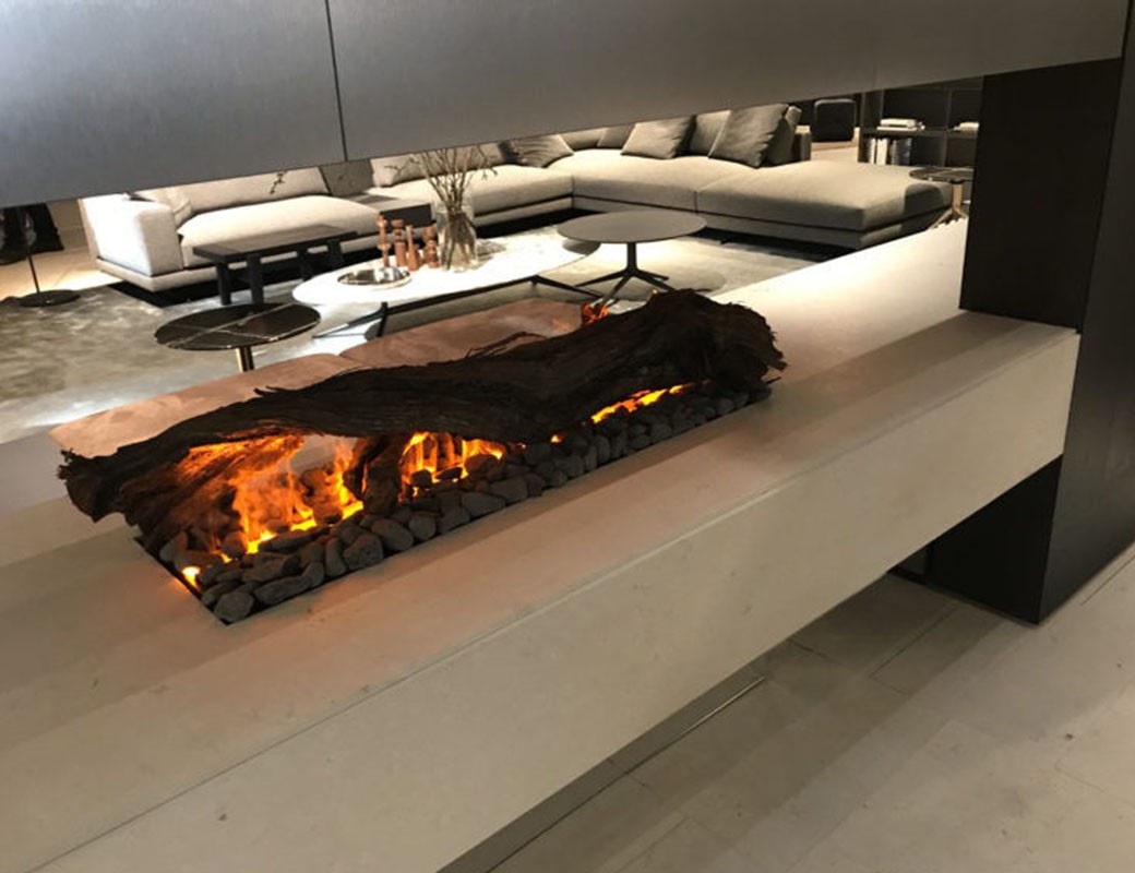 Caminetto MaisonFire elettrico ad acqua BRACE 50 e 100 METAL