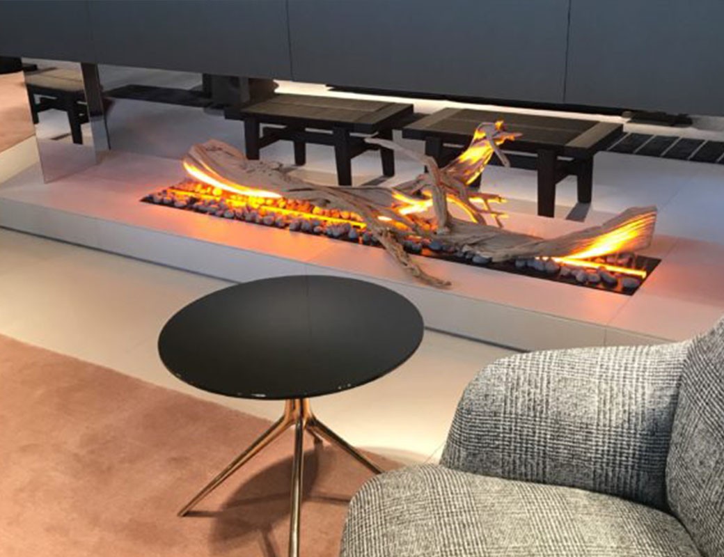 Caminetto MaisonFire elettrico ad acqua BRACE 50 e 100 METAL