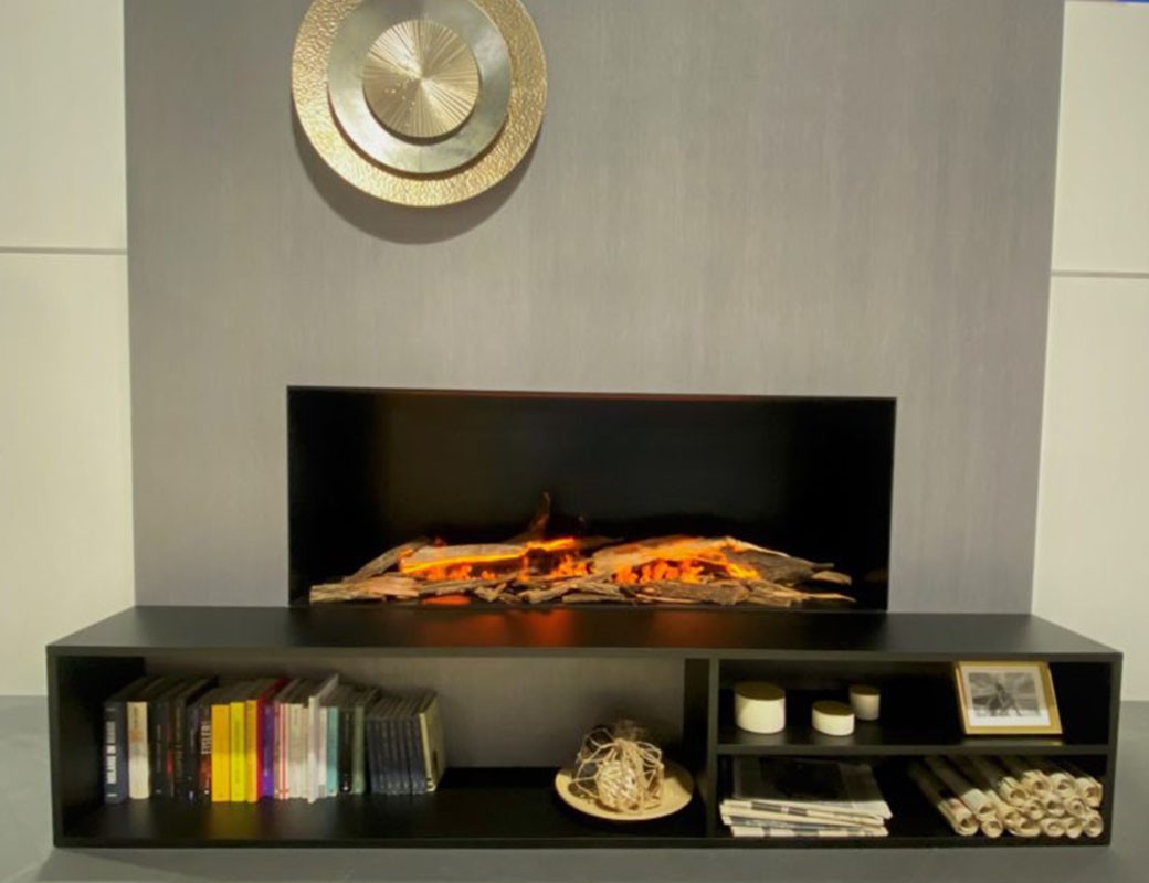 Caminetto MaisonFire elettrico ad acqua BRACE 50 e 100 METAL