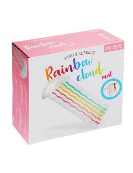 INTEX Gonfiabile Materassino Arcobaleno Ondulato 56804