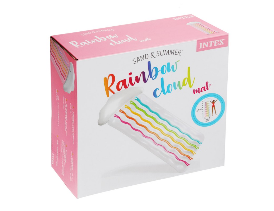 INTEX Gonfiabile Materassino Arcobaleno Ondulato 56804