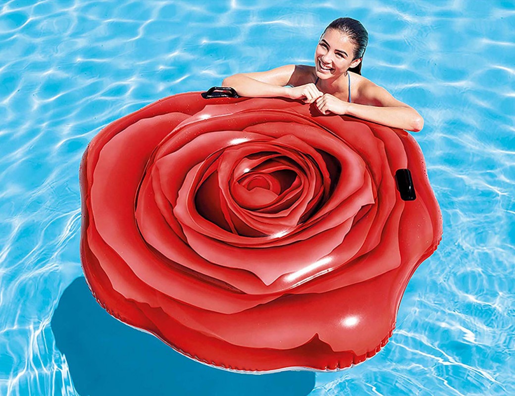 INTEX Gonfiabile Materassino Rosa Rossa 58783
